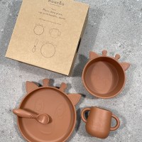 LITTLE PEA_NUUROO_LYKKE_σετ φαγητουLykke_silicone_dinner_set_-_4_pack-Dinner_set-NU376-Caramel_Cafe-1_1024x